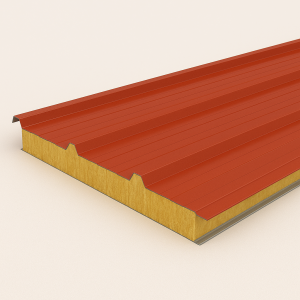 Кровельная сэндвич-панель МВ 100х1000(1000) мм коричнево-красная в наличии в Северодвинске
